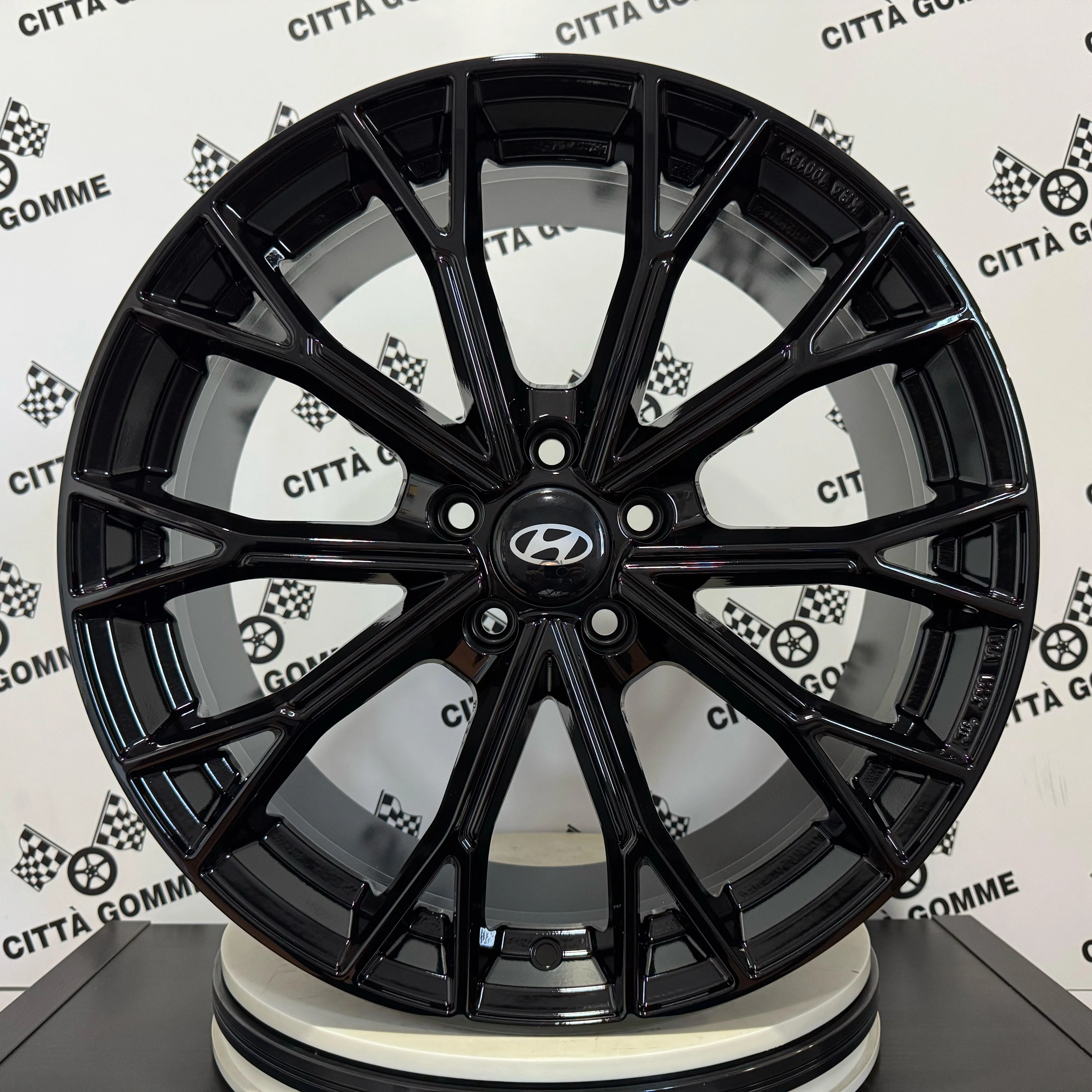 SET 4 Cerchi in lega ASPHALT per HYUNDAI iX20 iX35 i30 i40 IONIQ KONA NEXO TUCSON SANTA FE TRAJET - Image 2