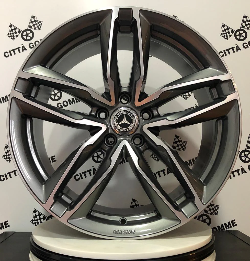 Set 4 Cerchi in lega Atom per Mercedes Classe C E M ML SL GLC GLK SLK CLS GLE IN DOPPIA MISURA - Image 3
