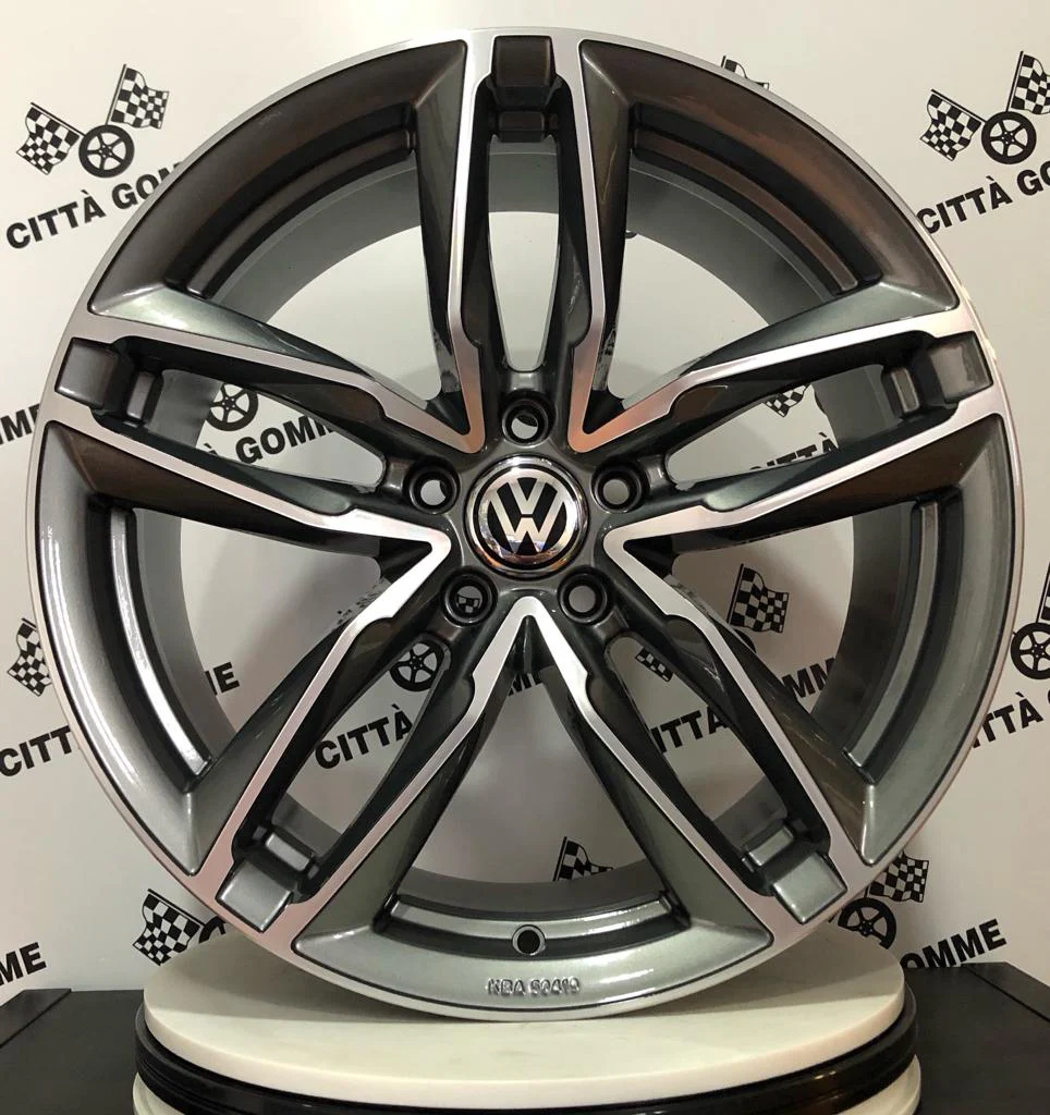 Set 4 Cerchi in lega Atom per Volkswagen Golf 5 6 7 8 T-Roc Tiguan Eos Touran Caddy Jetta Beetle Sharan ID3 ID4 ID6 - Image 3