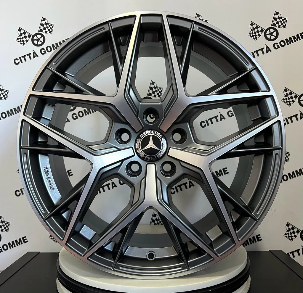 Set 4 Cerchi in lega Lunica per Mercedes Classe A B C E CLA GLA GLB VITO GLK GLE GLC - Image 2