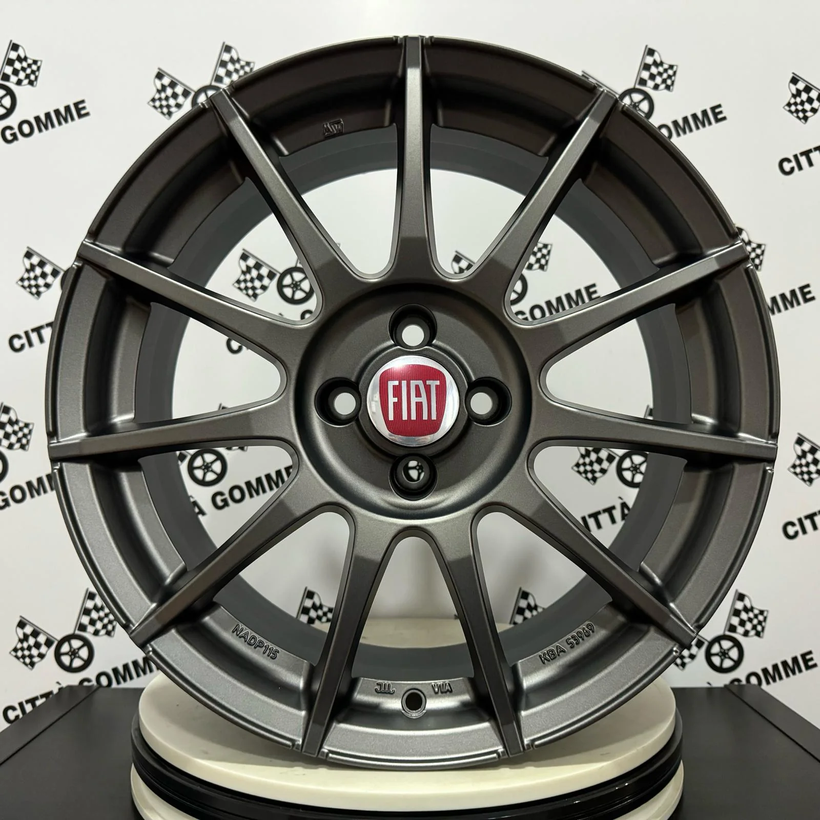Set 4 Cerchi in lega MSW85 per Fiat Panda 500 Fiorino Idea Bravo Stilo Marea Palio - Image 12