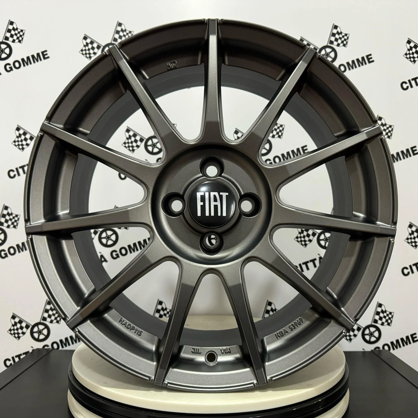 Set 4 Cerchi in lega MSW85 per Fiat Panda 500 Fiorino Idea Bravo Stilo Marea Palio - Image 13