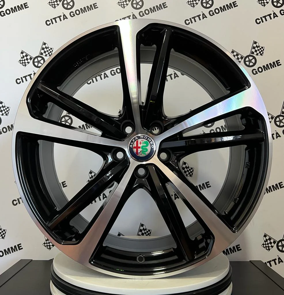 Set da 4 Cerchi in lega Nurburg per Alfa Romeo Giulietta Giulia Brera 159 Stelvio - Image 2