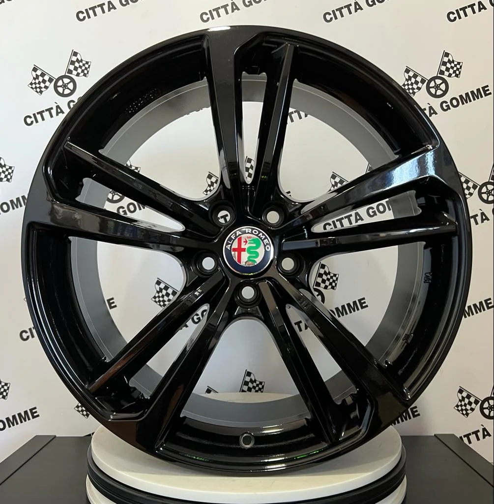 Set da 4 Cerchi in lega Nurburg per Alfa Romeo Giulietta Giulia Brera 159 Stelvio - Image 5