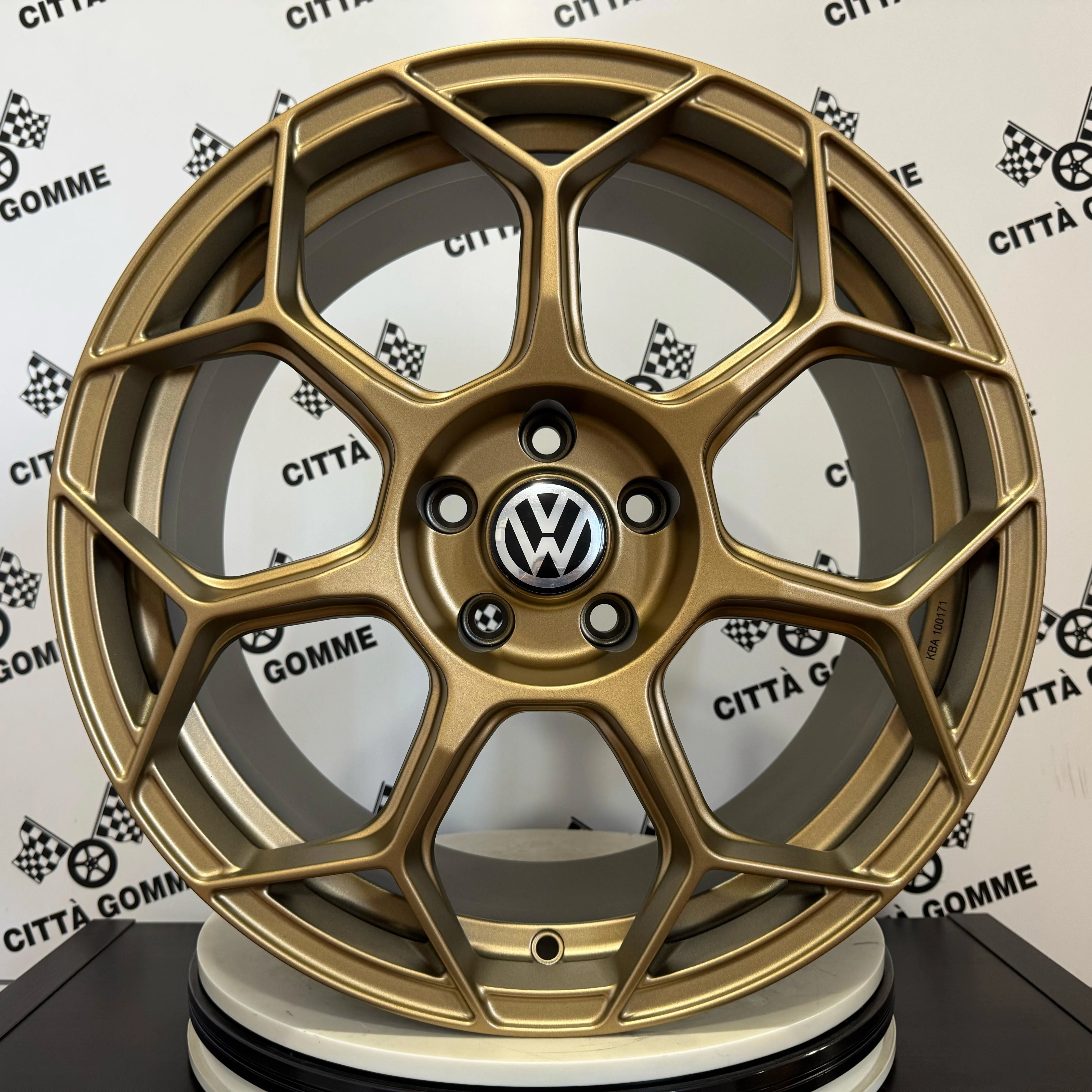 Set 4 Cerchi in lega Raceway per Volkswagen Golf T-Roc Tiguan Passat Scirocco Eos Touran Caddy Jetta Beetle Sharan ID3 ID4 ID6 - Image 2