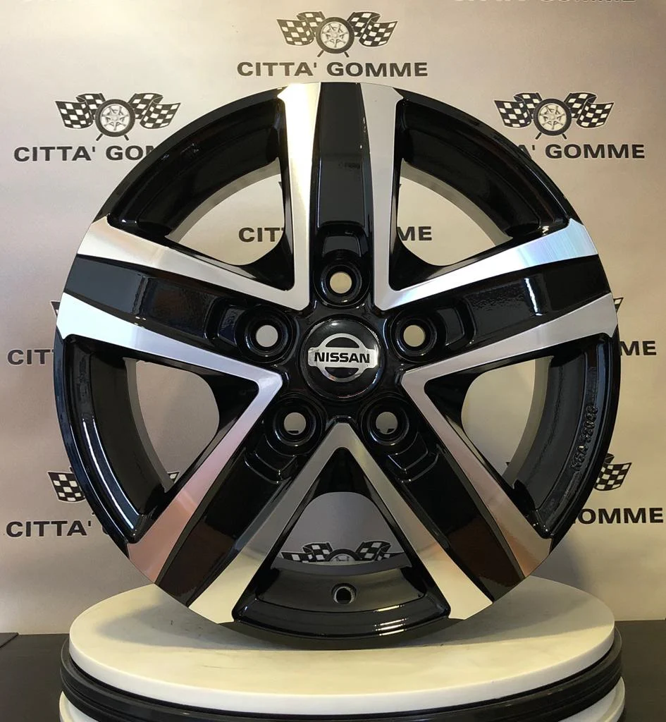 Set da 4 Cerchi in lega Stone per Nissan NV300 Juke X-Trail Pulsar Leaf Primera Almera Tino