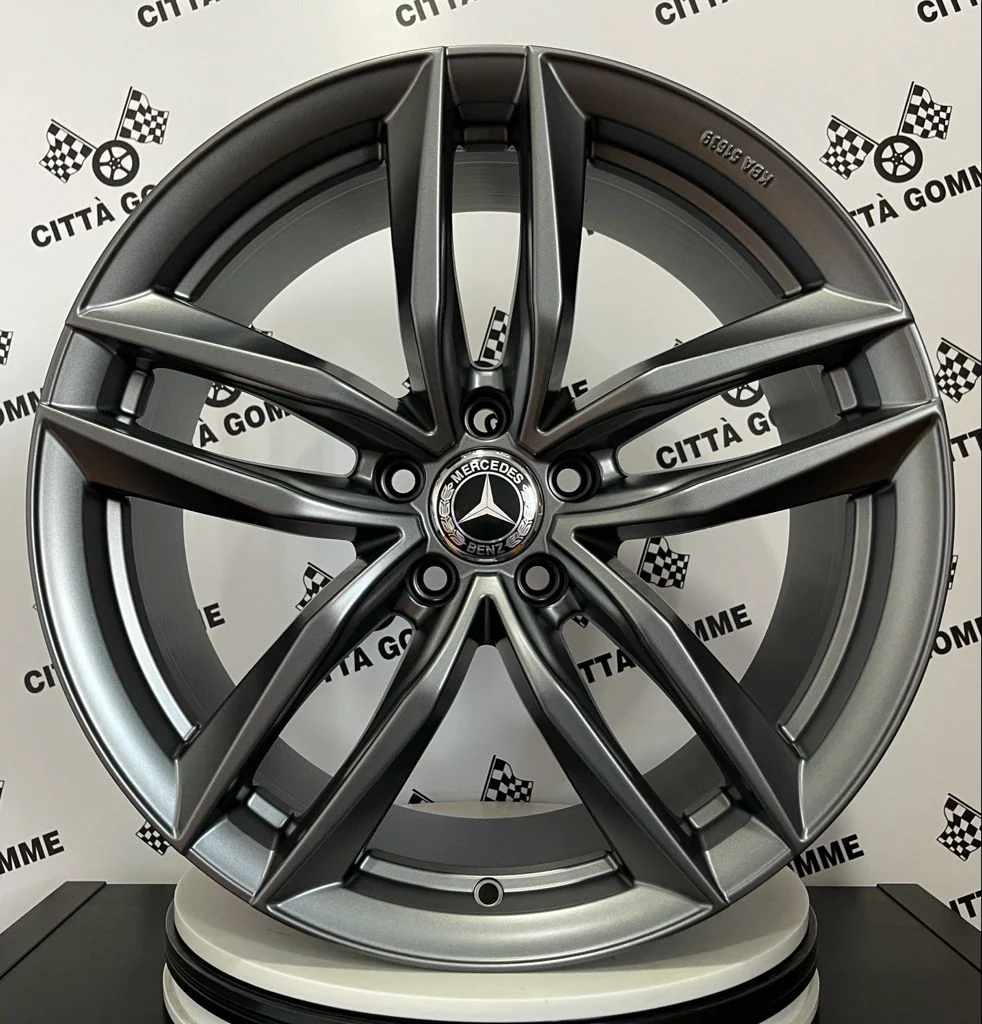 Set 4 Cerchi in lega Vulcano per Mercedes Classe A B C E CLA GLA GLB VITO GLK GLE GLC - Image 3