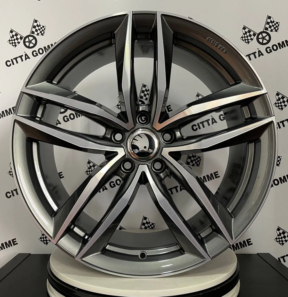 Set 4 Cerchi in lega Vulcano per Skoda Karoq Kodiaq Octavia Superb Yeti Enyaq - Image 2