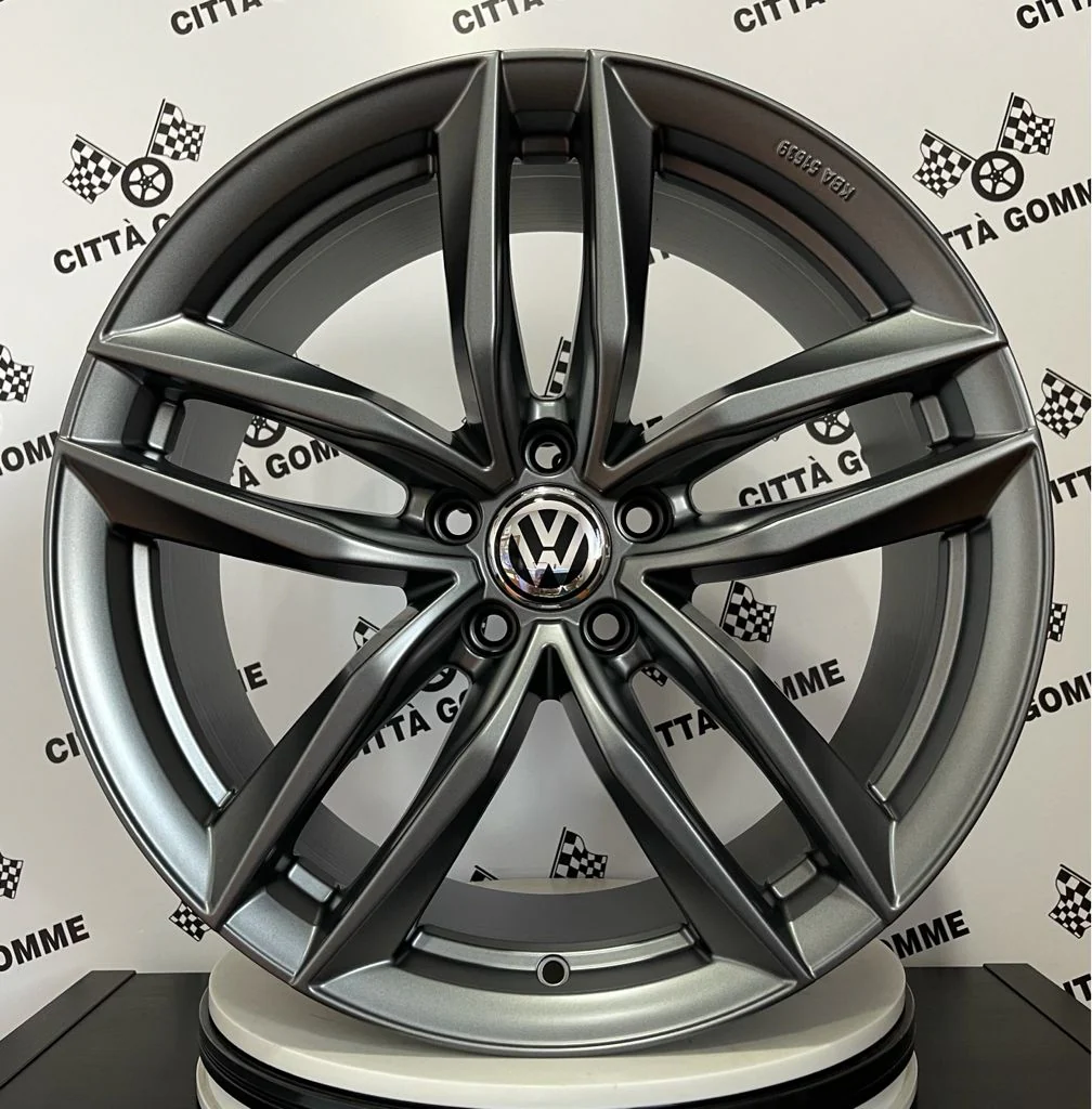 Set 4 Cerchi in lega Vulcano per Volkswagen Golf 5 6 7 8 T-Roc Tiguan Eos Touran Caddy Jetta Beetle Sharan ID3 - Image 3