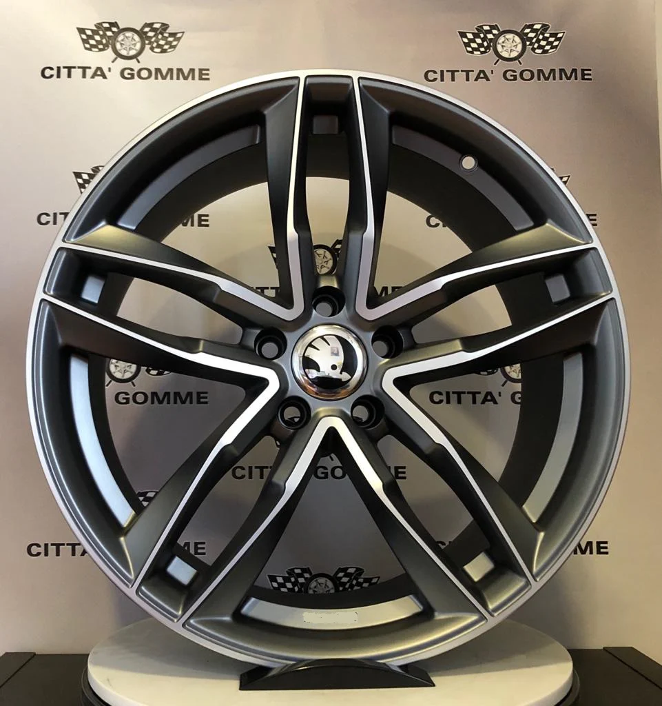 Set da 4 Cerchi in lega AF16 per Skoda Fabia Kamiq Scala Praktik Rapid Spaceback Roomster Scout - Image 2