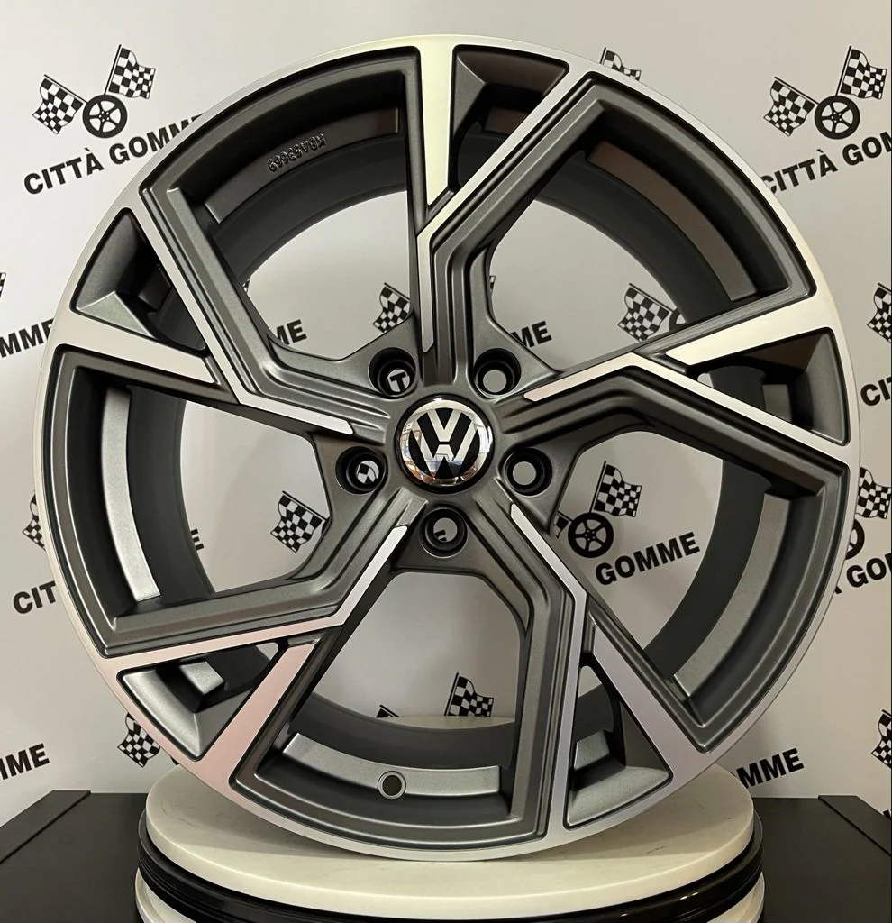 Set da 4 Cerchi in lega AF20 per Volkswagen Golf 5 6 7 8 T-Roc Tiguan Eos Touran Caddy Jetta Beetle Sharan ID3 ID4 ID6 - Image 2