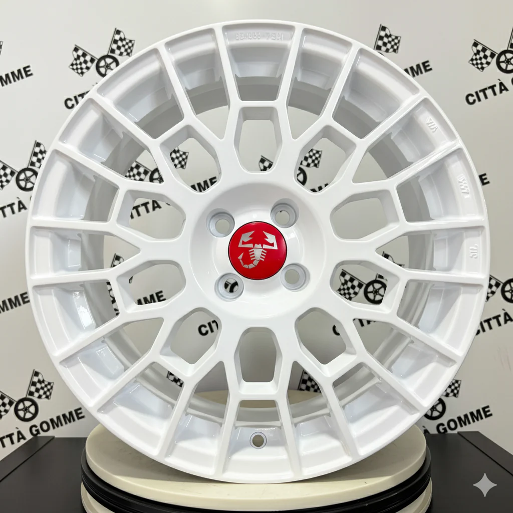 Set da 4 Cerchi in lega APX per ABARTH 500 500E (LOGO ROSSO) - Image 7
