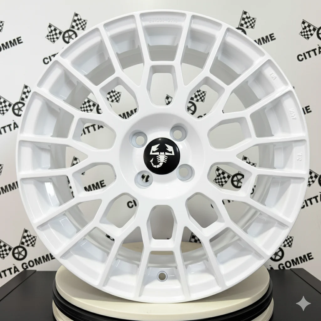 Set da 4 Cerchi in lega APX per ABARTH 500 500E (LOGO NERO) - Image 7
