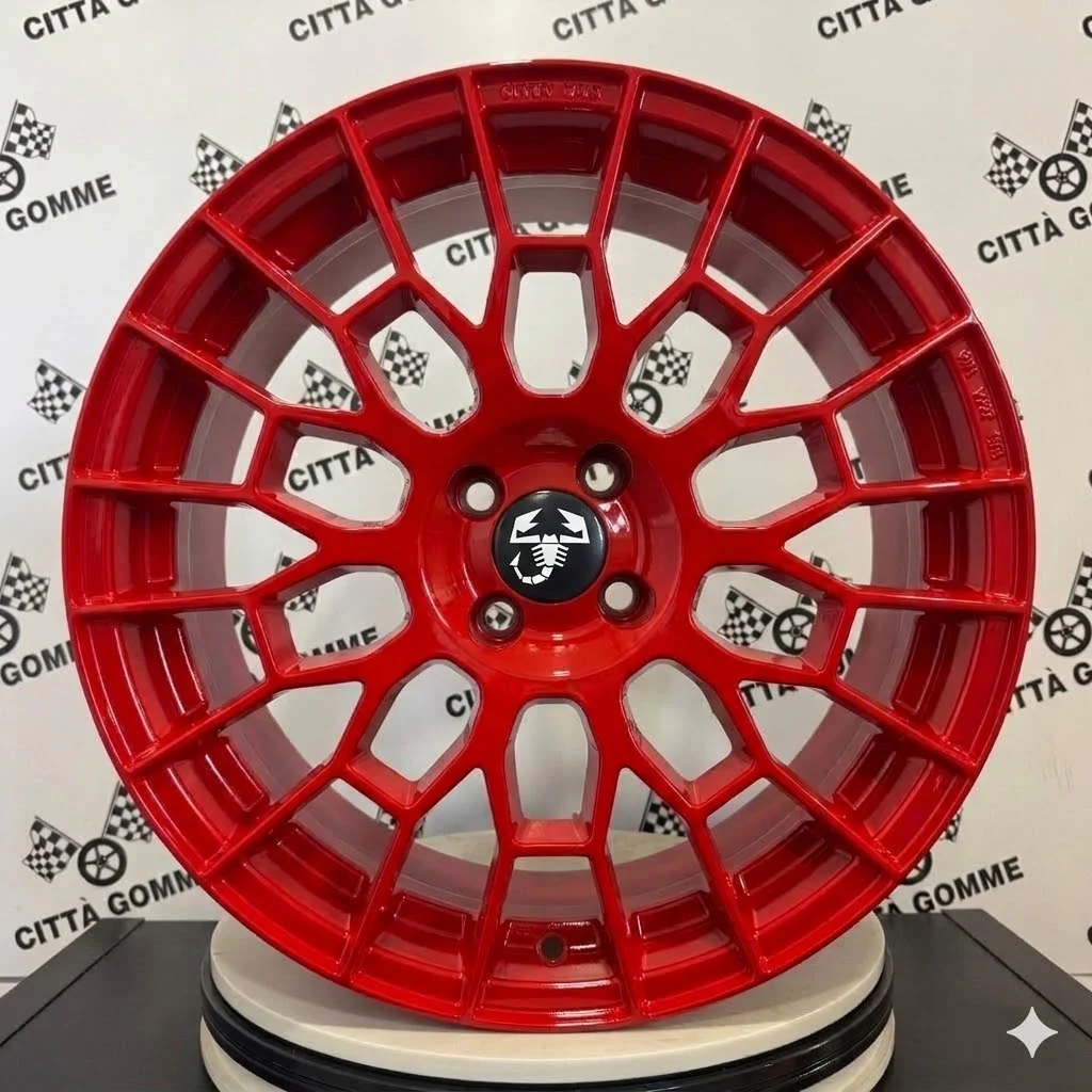 Set da 4 Cerchi in lega APX per ABARTH 500 500E (LOGO NERO) - Image 12