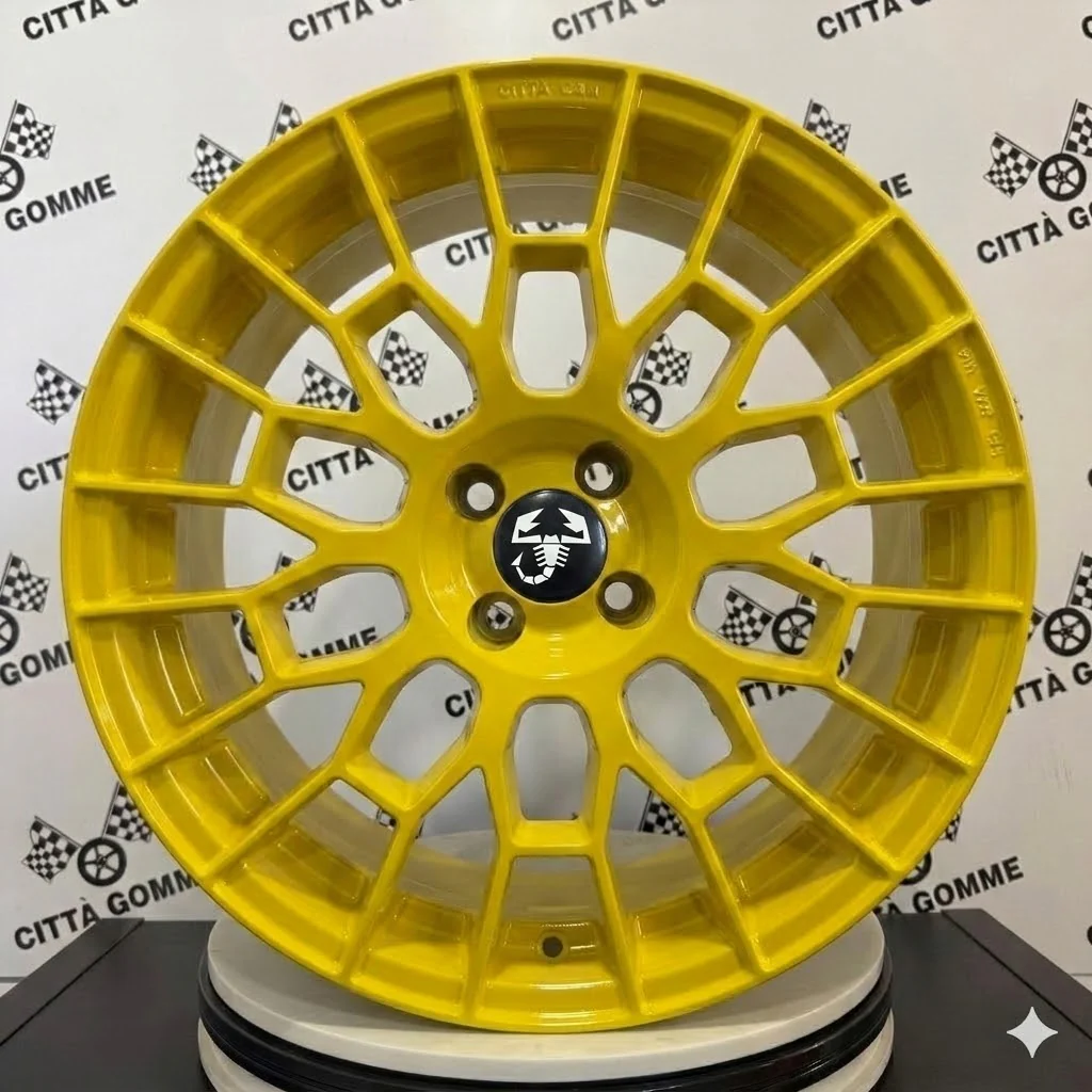 Set da 4 Cerchi in lega APX per ABARTH 500 500E (LOGO NERO) - Image 9