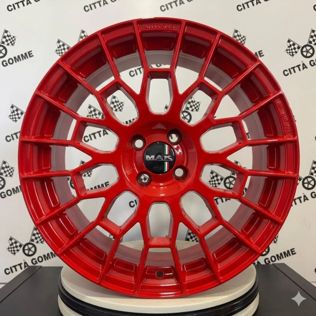 Set da 4 Cerchi in lega APX per ABARTH 500 500E (LOGO GIALLO) - Image 9