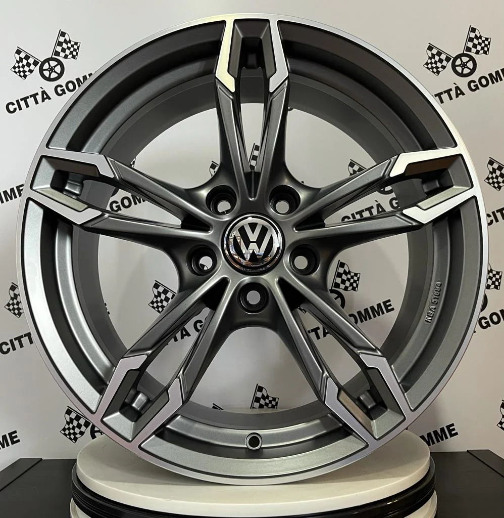 Set da 4 Cerchi in lega Dea per Volkswagen Golf 5 6 7 8 T-Roc Tiguan Eos Touran Caddy Jetta Beetle Sharan ID3 ID4 ID6 - Image 5