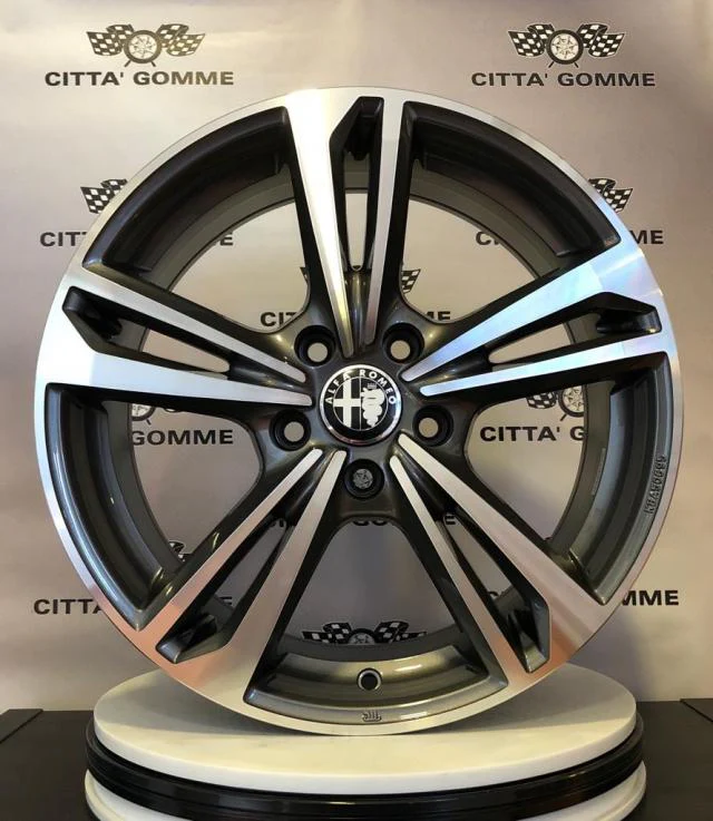 Set da 4 Cerchi in lega Emblema per Alfa Romeo 147 156 164 GT - Image 4