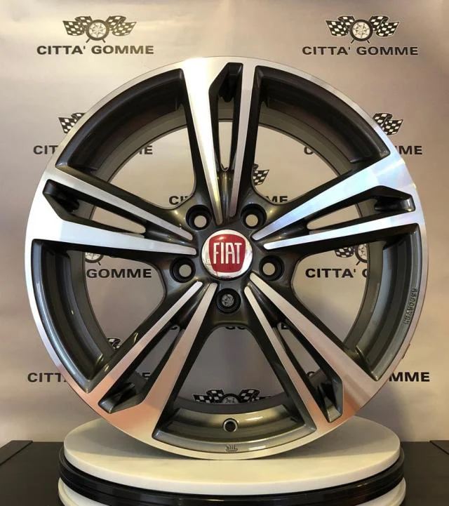 Set da 4 Cerchi in lega Emblema per Fiat Tipo Doblo 500L Trekking - Image 4
