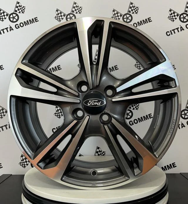 Set da 4 Cerchi in lega Emblema per Ford Fiesta Ka+ Fusion B-Max Ecosport - Image 5