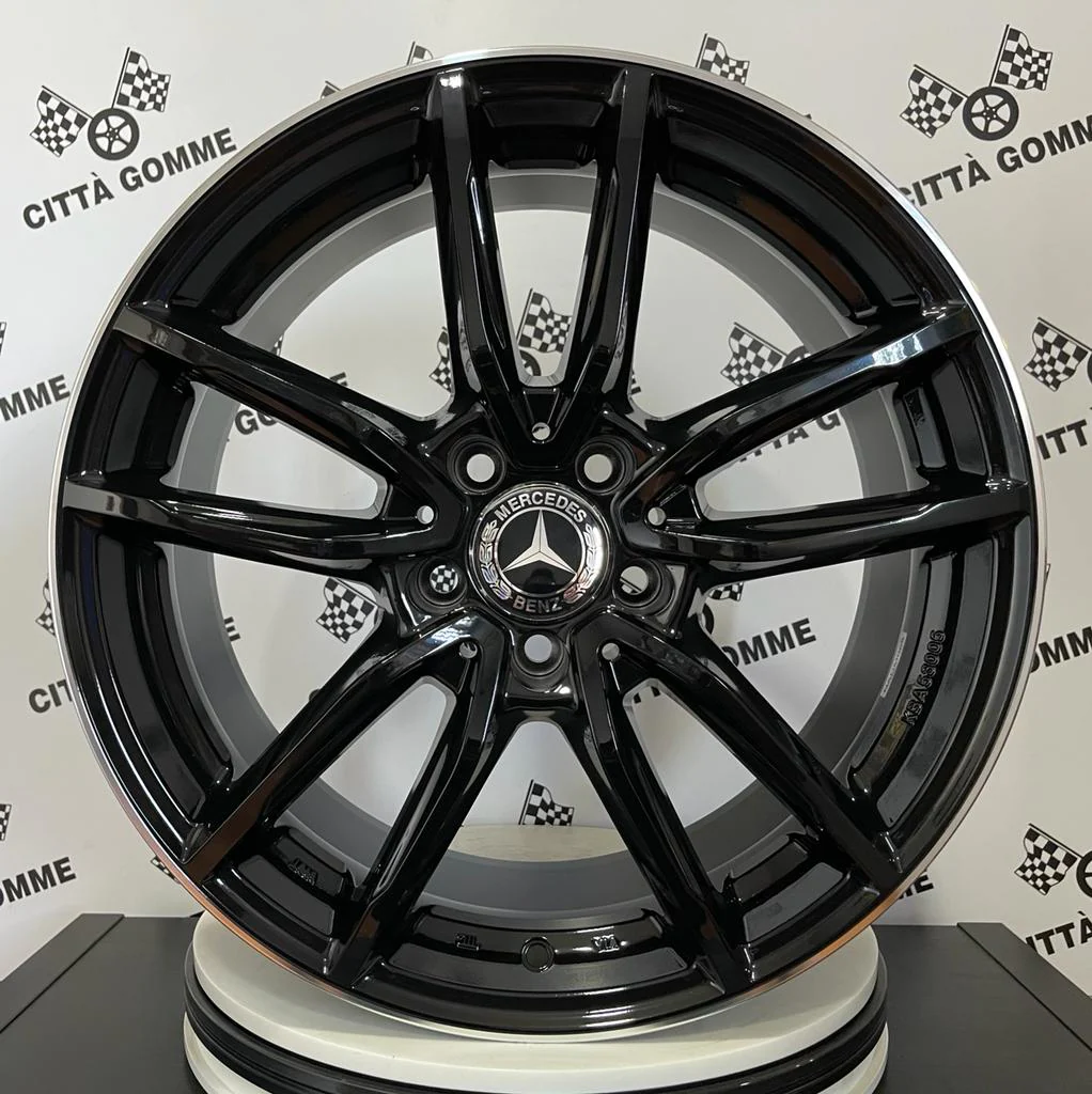 Set da 4 Cerchi in lega Evo per Mercedes Classe A B C E S SL SLK CL CLS CLA GLA GLB VITO GLK GLE GLC AMG Coupè DOPPIA MISURA - Image 7