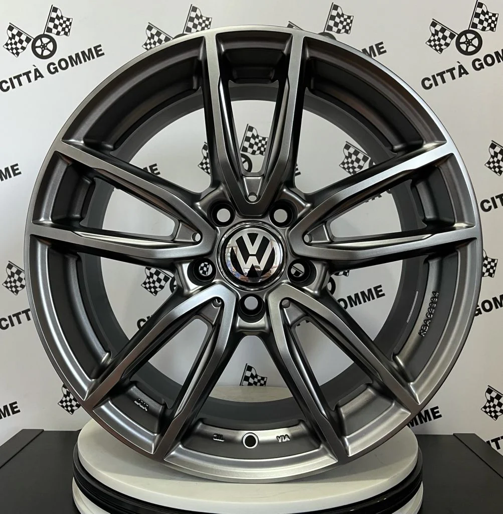 Set da 4 Cerchi in lega Evo per Volkswagen Golf 5 6 7 8 T-Roc Tiguan Eos Touran Caddy Jetta Beetle Sharan ID3 ID4 ID6 - Image 4