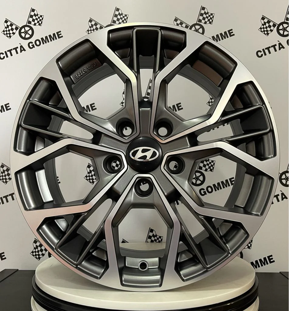 Set da 4 Cerchi in lega Matisse per Hyundai iX20 iX35 i30 i40 Kona Ioniq Tucson Nexo Santa Fe Trajet Sonata - Image 6