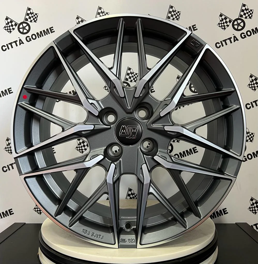 Set da 4 Cerchi in lega MSW 50-4 per Smart Forfour II Fortwo III Cabrio Brabus dal 2014>