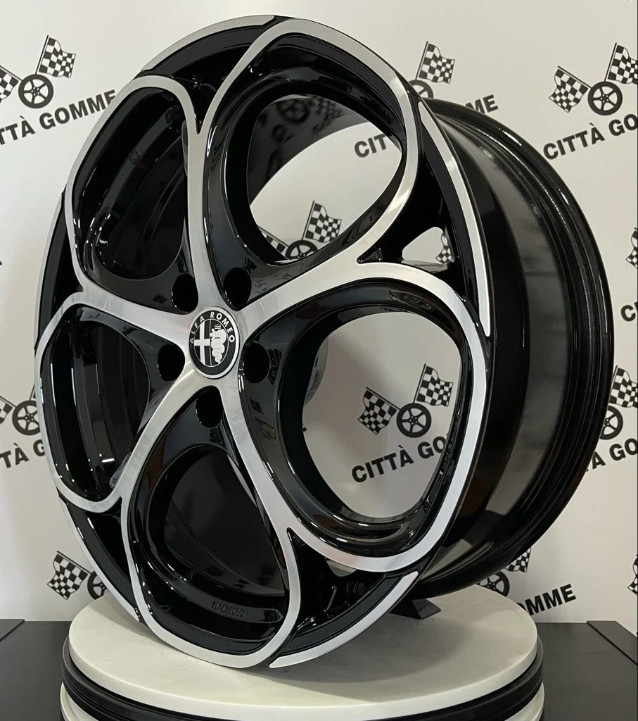 Set da 4 Cerchi in lega Msw82 per Alfa Romeo Giulia Giulietta Stelvio Brera 159 Spyder - Image 2