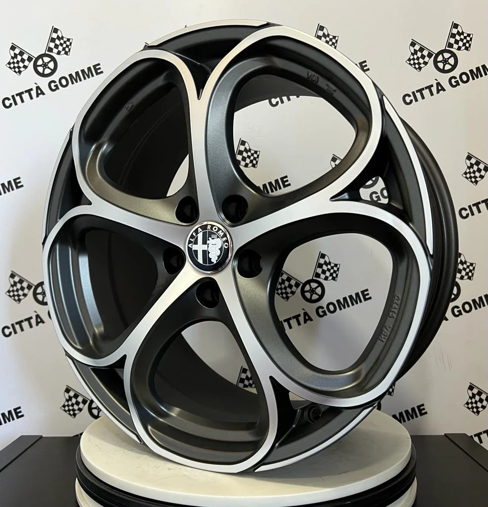 Set da 4 Cerchi in lega Msw82 per Alfa Romeo Giulia Giulietta Stelvio Brera 159 Spyder - Image 5