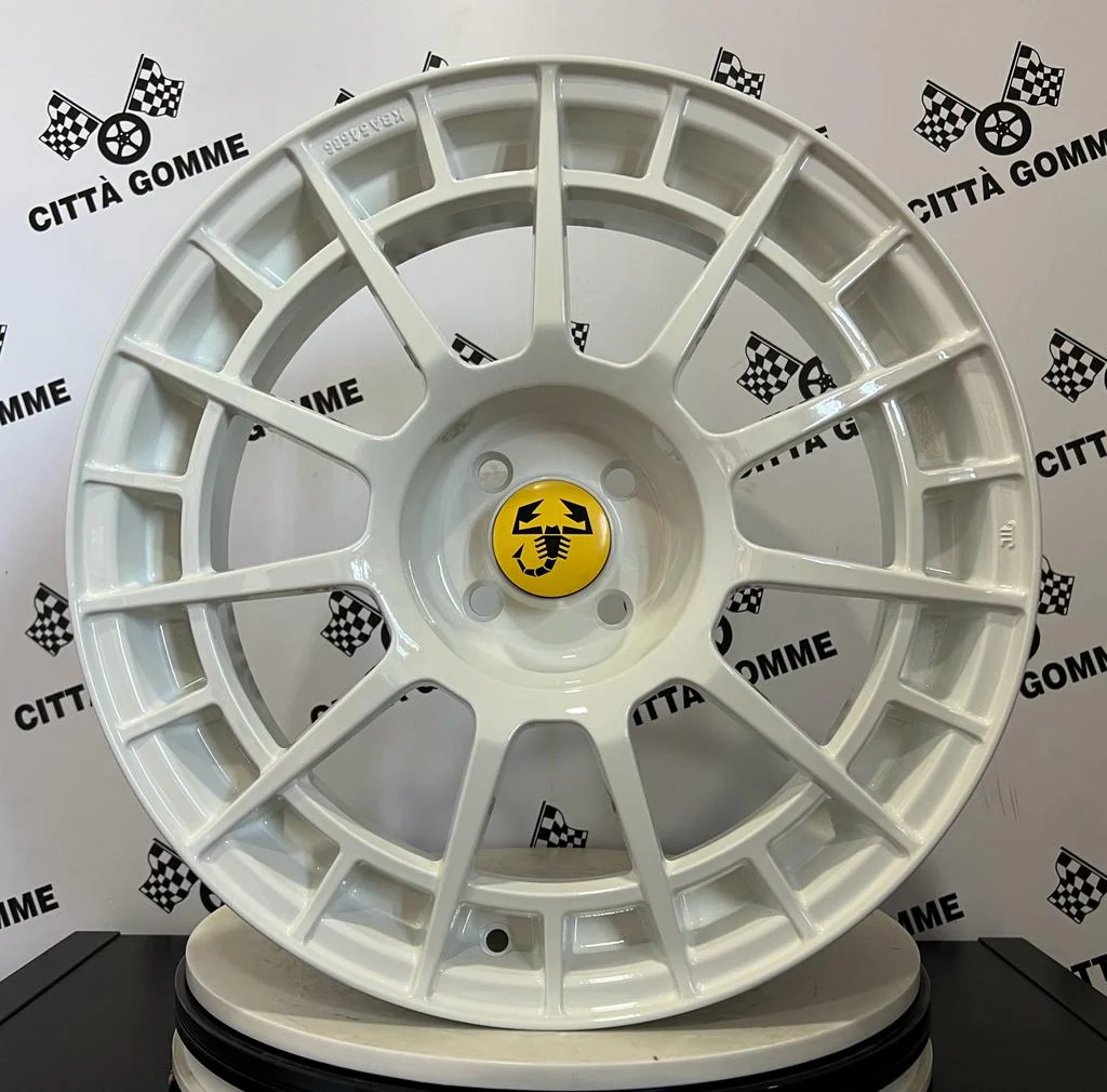 Set da 4 Cerchi in lega NTT per Abarth 500 595 SS esseesse (LOGO GIALLO) - Image 5