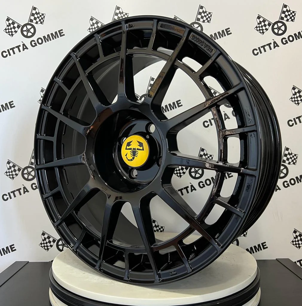 Set da 4 Cerchi in lega NTT per ABARTH GRANDE PUNTO 124 SPIDER (LOGO GIALLO) - Image 2