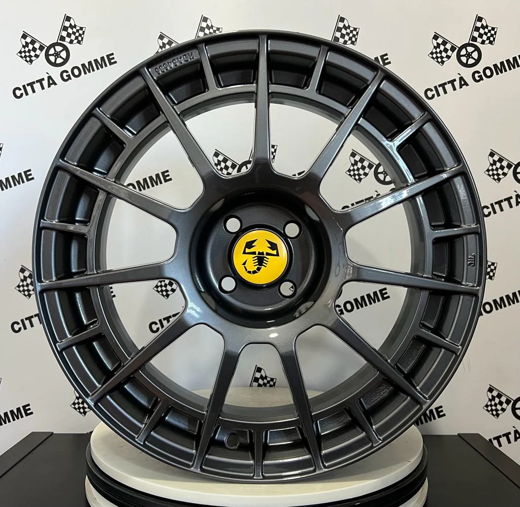 Set da 4 Cerchi in lega NTT per ABARTH GRANDE PUNTO 124 SPIDER (LOGO GIALLO) - Image 3