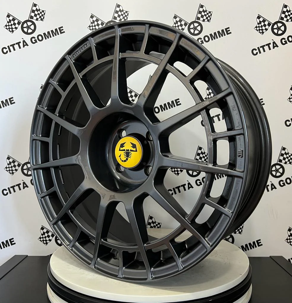 Set da 4 Cerchi in lega NTT per ABARTH GRANDE PUNTO 124 SPIDER (LOGO GIALLO) - Image 4