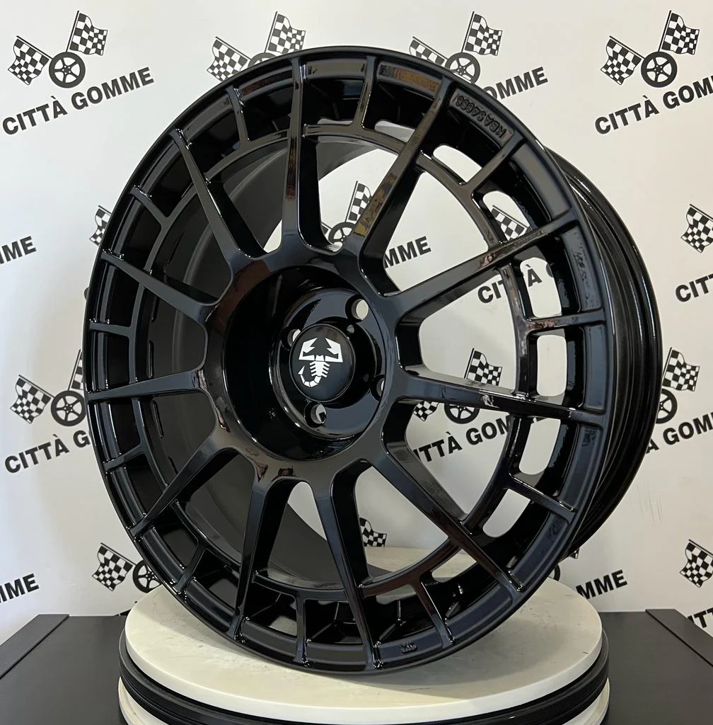 Set da 4 Cerchi in lega NTT per ABARTH GRANDE PUNTO 124 SPIDER (LOGO NERO) - Image 2