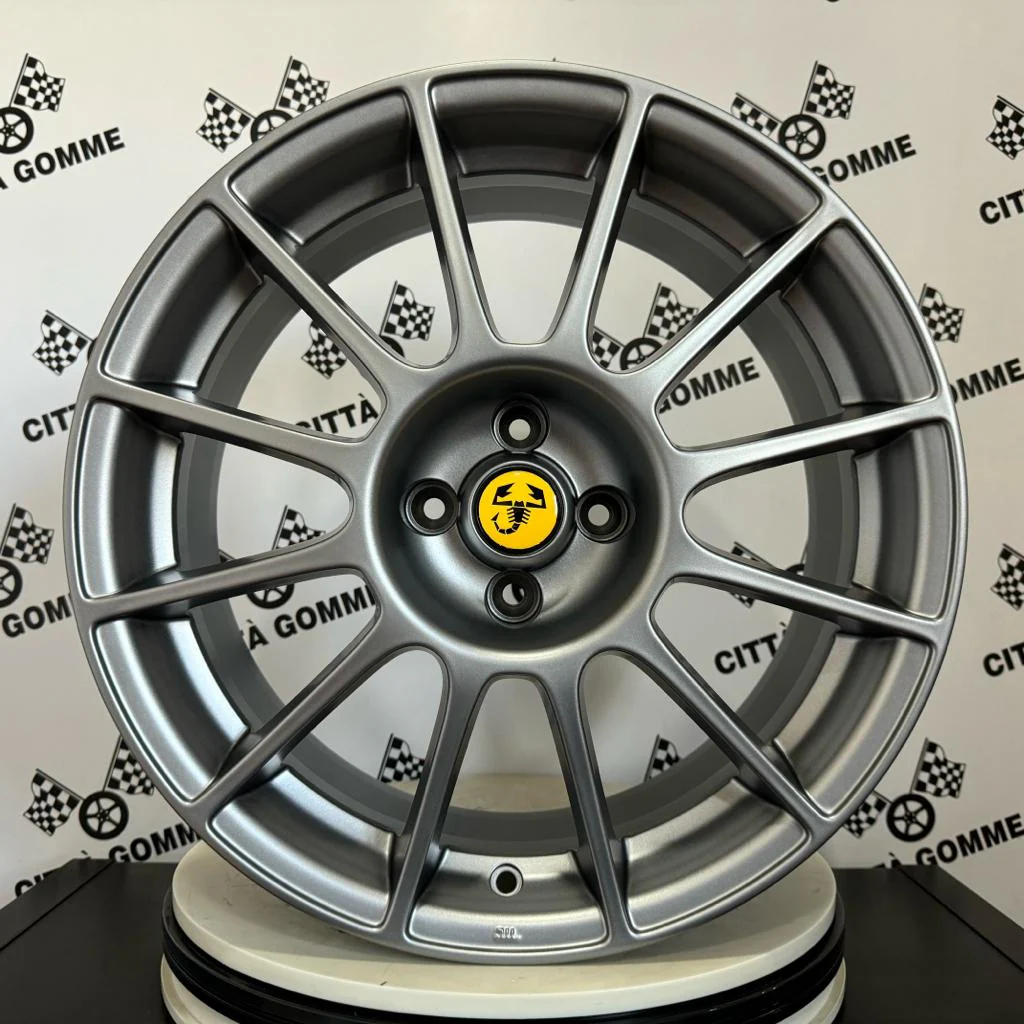 Set da 4 Cerchi in lega DEDICATI Abarth 500 595 SS esseesse YELLOW - Image 3