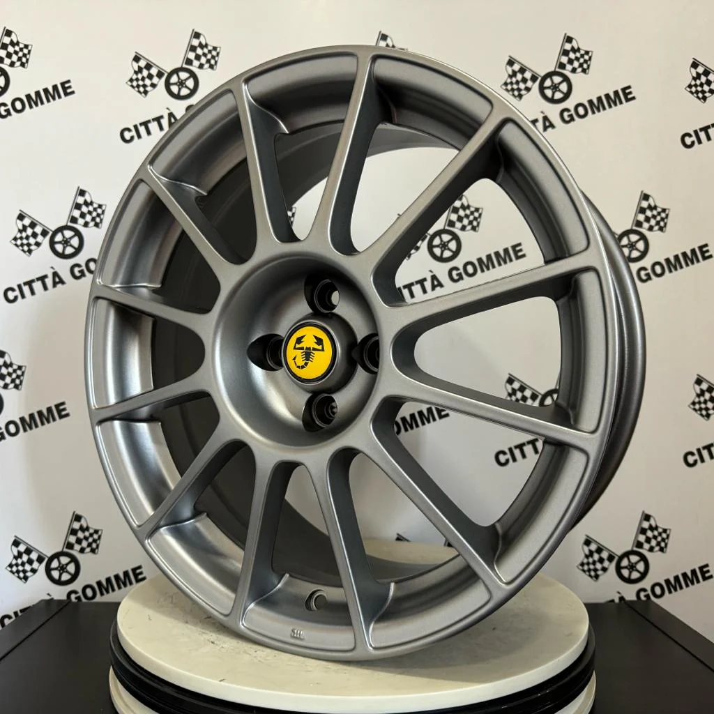 Set da 4 Cerchi in lega DEDICATI Abarth 500 595 SS esseesse YELLOW - Image 4
