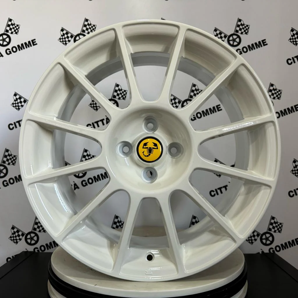Set da 4 Cerchi in lega DEDICATI Abarth 500 595 SS esseesse YELLOW - Image 5