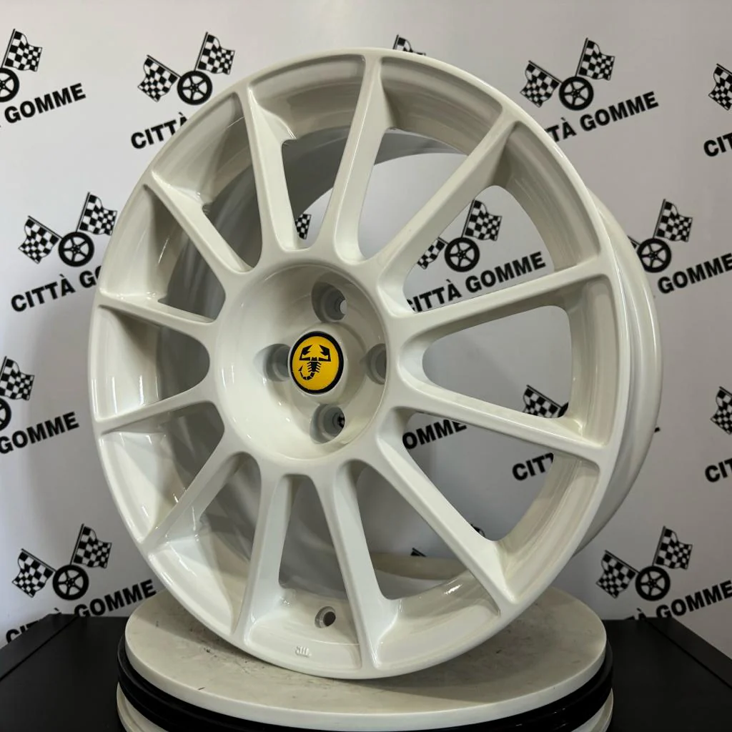 Set da 4 Cerchi in lega DEDICATI Abarth 500 595 SS esseesse YELLOW - Image 6