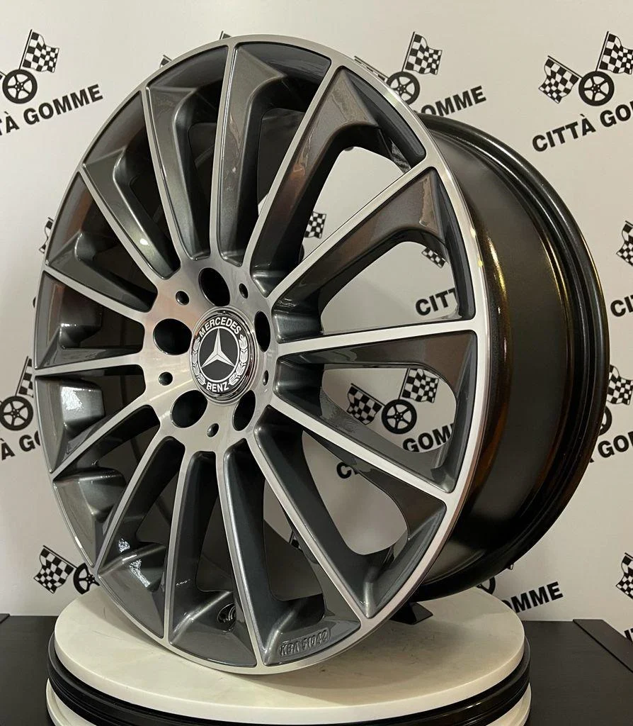 Set da 4 Cerchi in lega Stellar per Mercedes Classe A B C E S SL SLK CL CLS CLA GLA GLB VITO GLK GLE GLC AMG Coupè - Image 10