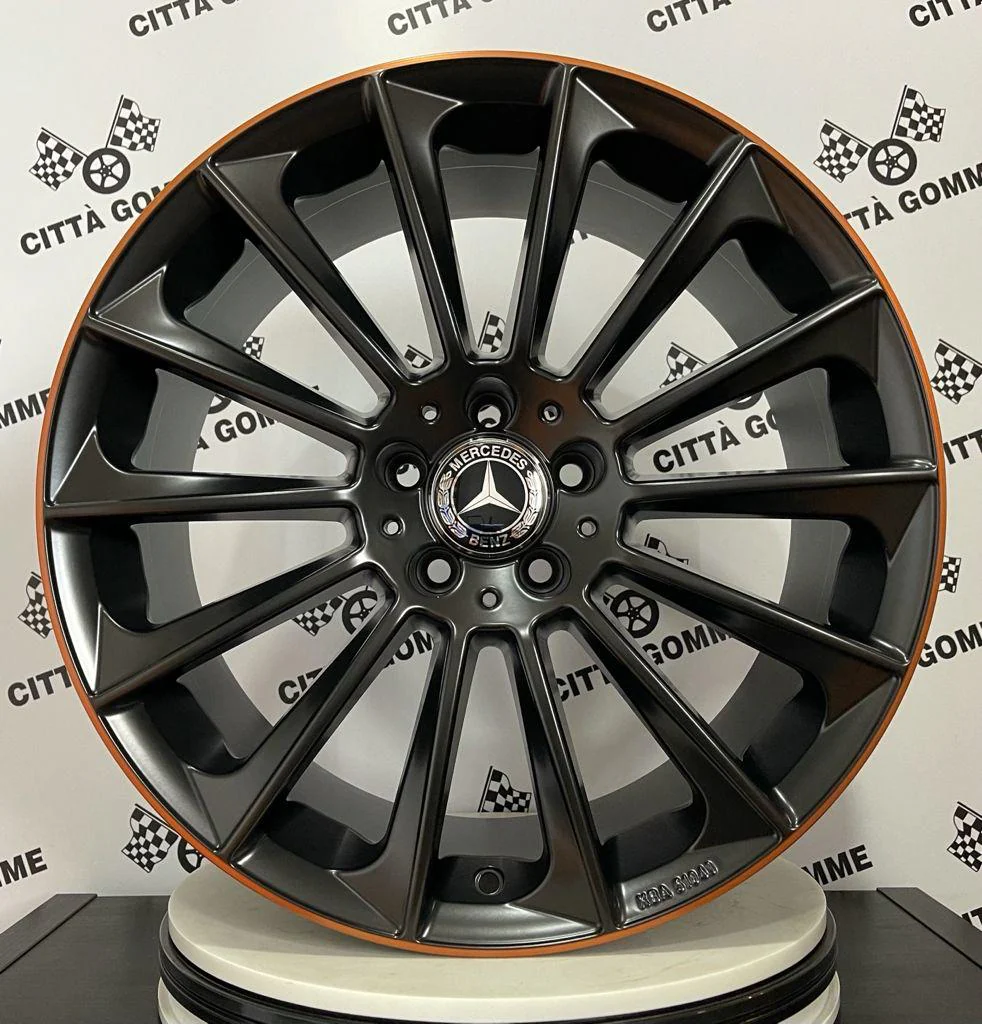 Set da 4 Cerchi in lega Stellar per Mercedes Classe C E M ML SL GLC GLK SLK CLS GLE in Doppia Misura - Image 7