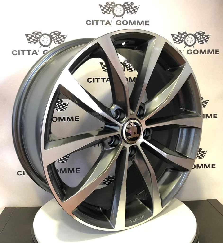 Set da 4 Cerchi in lega Wolf per Skoda Karoq Kodiaq Octavia Superb Yeti Enyaq - Image 4
