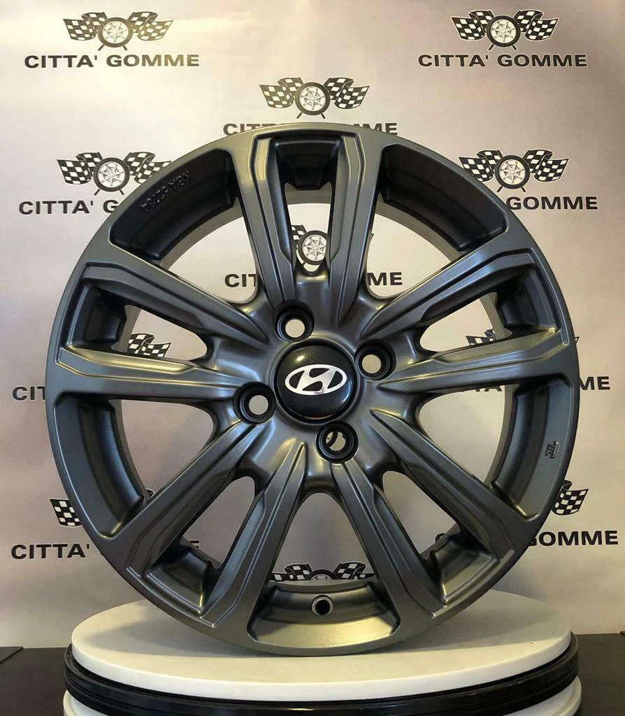 Set di 4 Cerchi in lega Magma per Hyundai i10 i20 Accent Atos Getz Bayon - Image 2